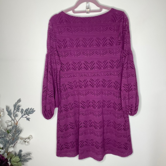 Anthropologie Dresses Anthropologie Laila Crochet Dress Purple Oo23